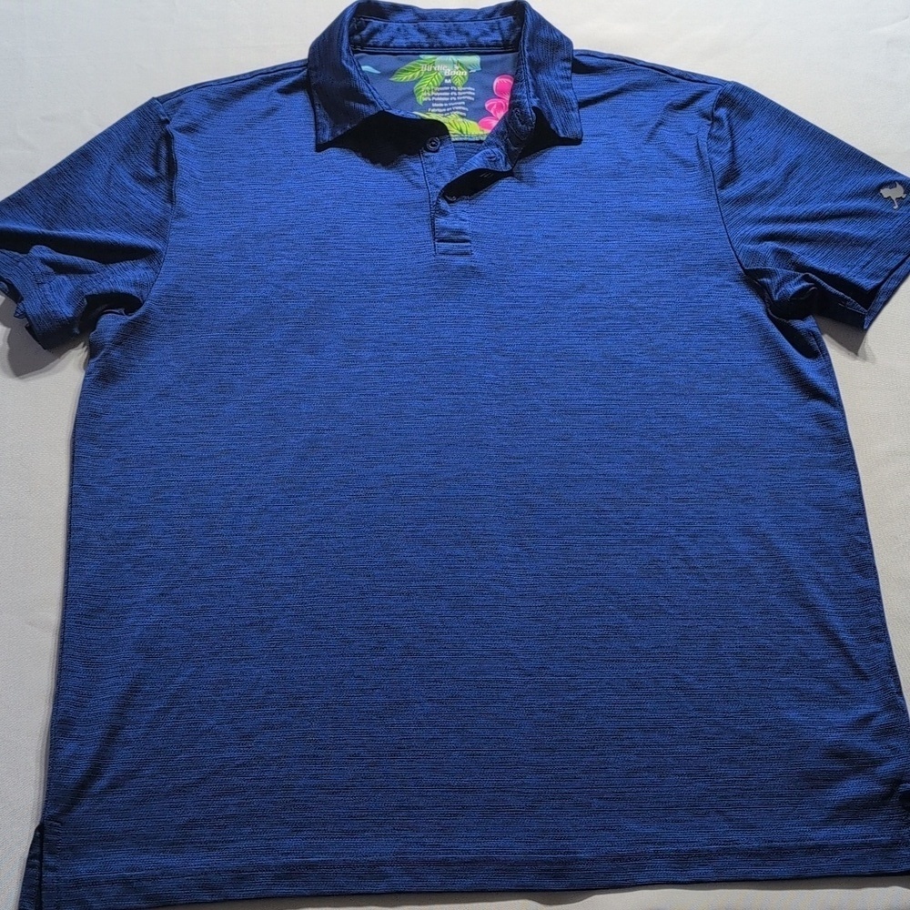 Birdie Bound Mens Polo Shirt Size Medium Golf Button Up Collar